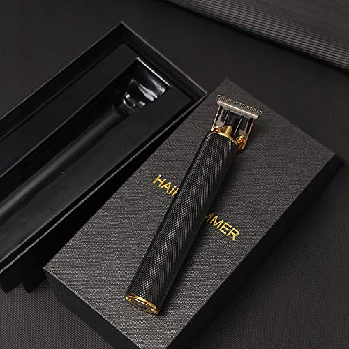 Elektrische Pro Li Outliner Grooming Oplaadbare Cordless Close Snijden T-Blade Trimmer voor Mannen 0mm Baldheaded Tondeuse Nul Gapped Detail Baard Scheerapparaat Kappershop (Zwart)