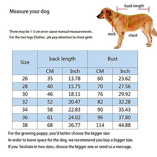 Medium Large Dog Jumpsuit Overall - Denim Clothes Outfits for All-Purpose - Blue Vintage Washed Dog Pants Classic Jacket - Image 4