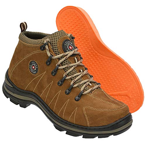 Bota Coturno Adventure Masculina Couro Selten Castor 42, Castor