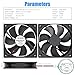 WDERAIR 120mm x 25mm 12V DC Computer Brushless 2Pin PC Case Cooling Fan 2-Pack Dual Ball Bearing for DIY RV Fridge Electronics Ventilation Exhaust Projects