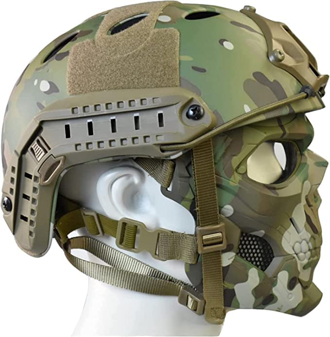 Tactische Zaklampset, Verstelbaar Helmvizier, met Airsoft-Helm en