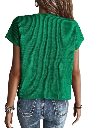 Image of KIRUNDO Summer Fall Short Sleeve Sweater for Women 2026 Casual Sweater Vest Cotton Knit Pullover Tank Tops Fashion Clothing