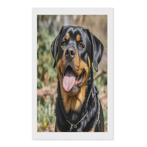 Kit de diamantes de imitación Rottweiler con cuentas redondas para brillo óptimo