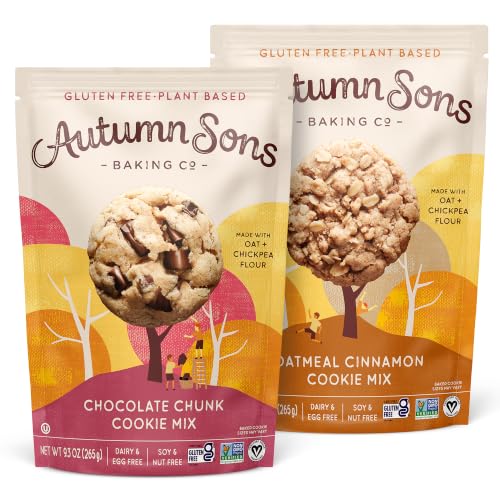 Autumn Sons Gluten Free Chocolate & Oatmeal Cookie Mix, 9.3 oz (Pack of 2)