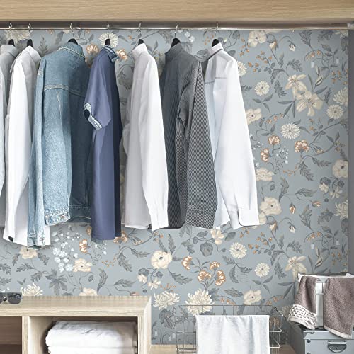 Heloho 15.35" X 394" Vintage Floral Wallpaper For Bedroom Peel And Stick Self Adhesive Removable Wallpaper Waterproof Contact Paper For Living Room Bedroom Decor #TOP2