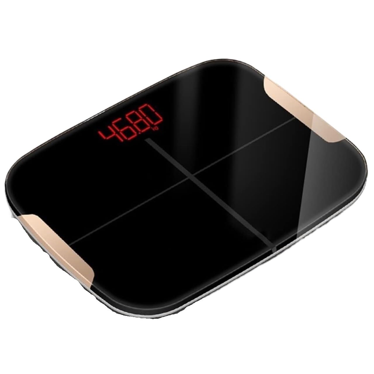Báscula digital electrónica de peso para grasa corporal, báscula de baño, báscula de baño (negro)