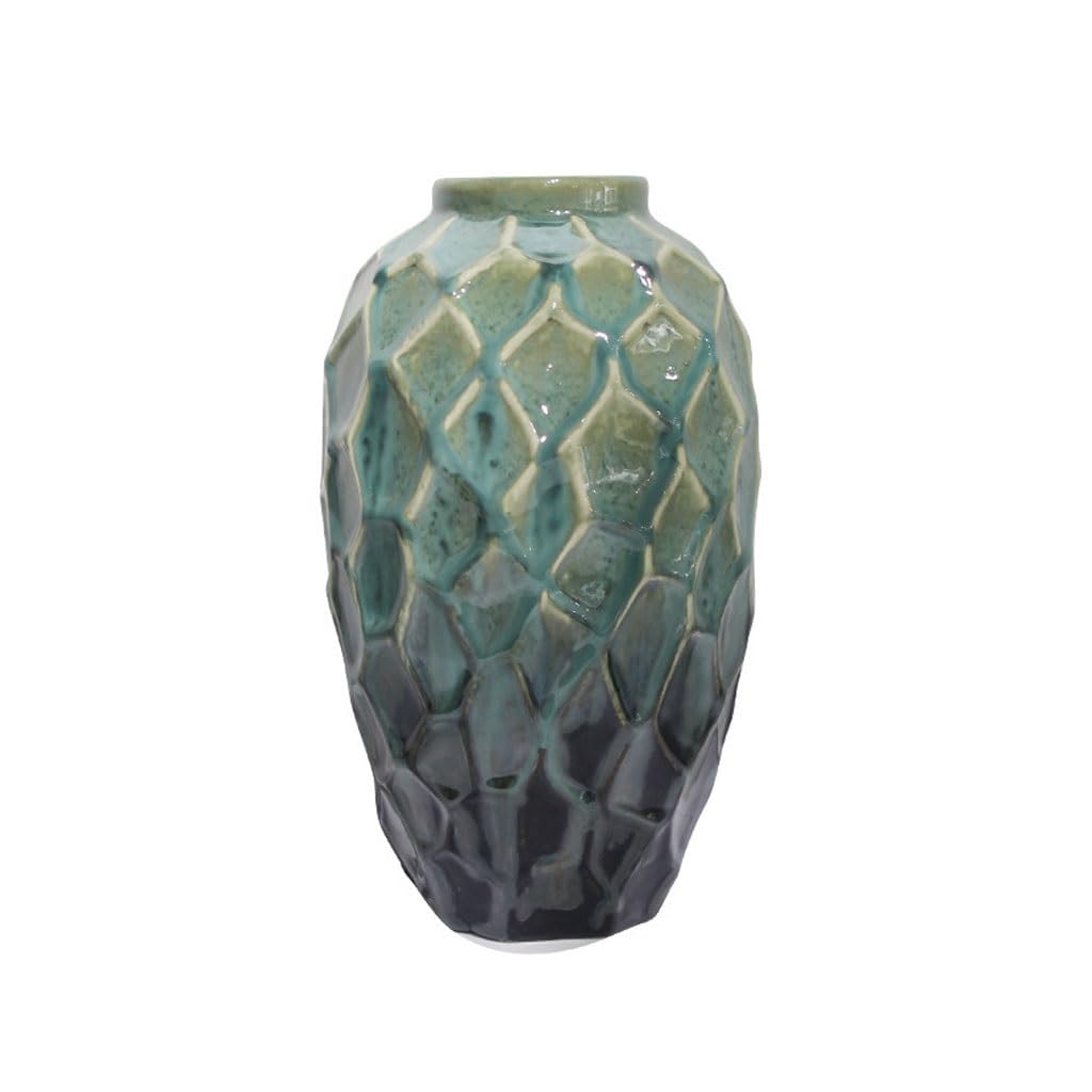EINES Chinese Creative Ceramic Vase Hotel Counter Flower Arrangement Device Villa Countertop Ornaments(B)