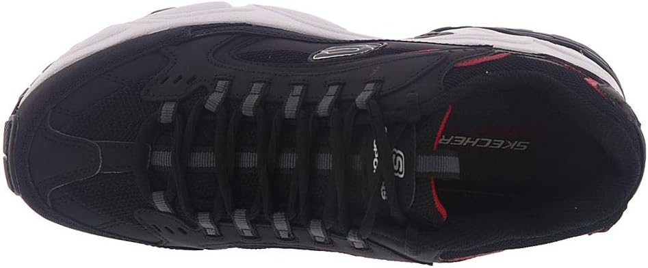 Skechers Stamina Cutback Mens Sneakers Black/Red 9.5 EW - Image 2