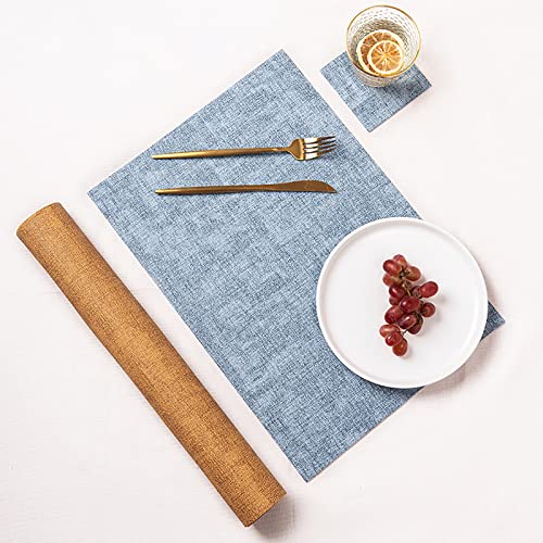 Sets de table imperméables en similicuir lavables et durables