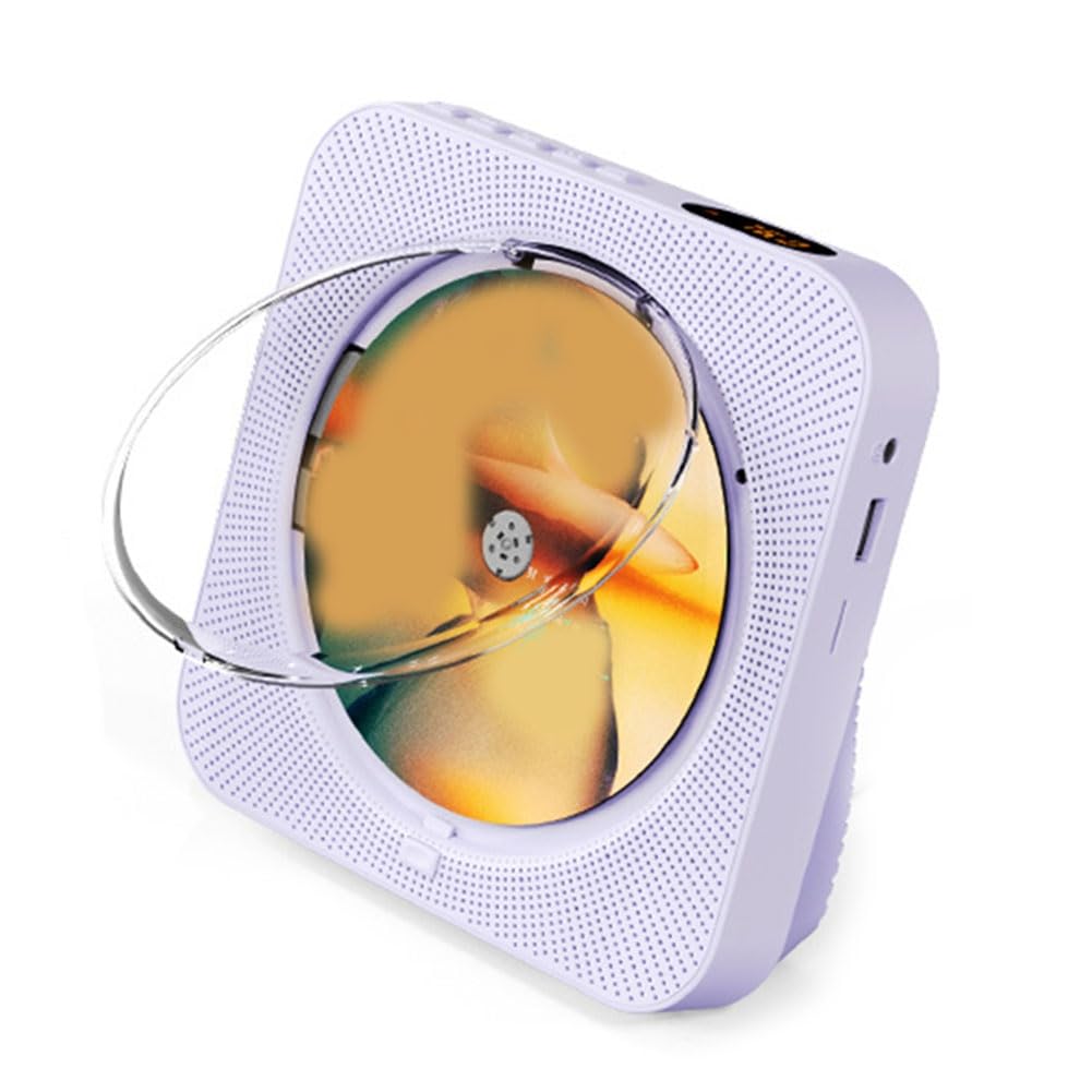 Przenośny odtwarzacz CD -718 Bluetooth, podwójne głośniki radiowe FM, USB, tryb słuchawkowy, fioletowy dźwięk stereo wtyczka EU