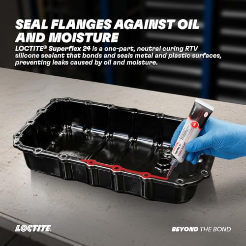 Image of LOCTITE Superflex 24 RTV Silicone Adhesive Sealant 25g (Pack of 5) |Red| Neutral Curing | Non-Sagging | Oil Resistant | Gasket Dressing & Replacement | Automotive & Industrial Applications