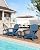 GarveeLife Folding Adirondack Chairs, HDPE Plastic Outdoor Chairs with Wood Texture - 380Lbs & Weather Resistant for Fire Pit, Deck, Patio, Pool, Backyard - Navy Blue