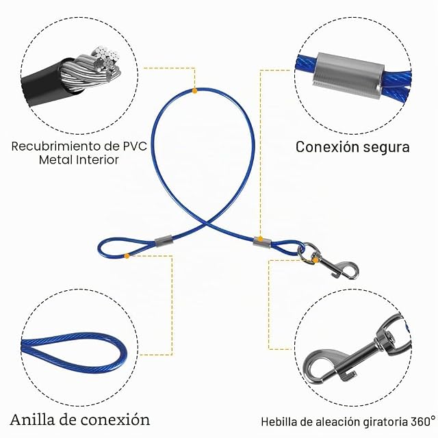 Foto 2 de 7 de Correa para perro a prueba de mordidas