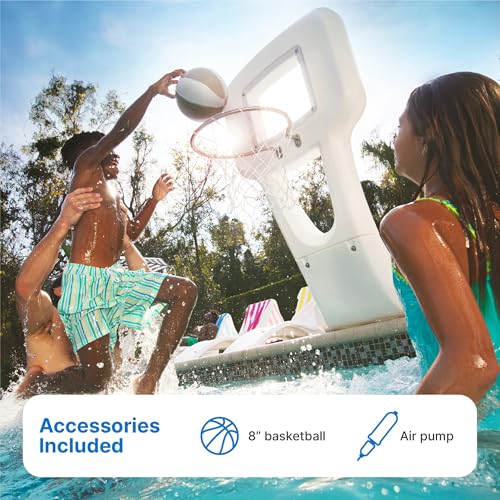 Step2 Vero Pool Basketball Hoop, Outdoor/Indoor Waterproof Patio Furniture, Made of Durable Plastic, 4.5 Feet, White - image 8