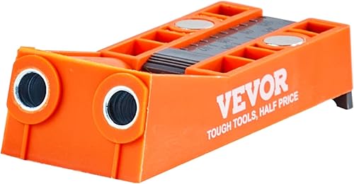 Miniatura 4 de VEVOR Plantilla de agujero de bolsillo, sistema de plantilla mini para agujeros de bolsillo de 56 piezas con abrazadera en C de 9 pulgadas, broca