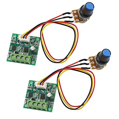 Régulateur De Vitesse 12v Pwm Contrôleur De Vitesse De Moteur 2pcs Commutateur De Bouton Réversible Réglable Dc 6v 12v 15v 2a