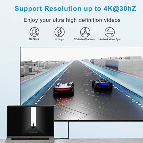 Peuzava Usb C To Hdmi Cable 6Ft, Preminum 4K Type C (Thunderbolt 3/4) To Hdmi Braided Cord Compatible With Macbook Pro 2020/2019/2018, Macbook Air/Ipad Pro 2018, Samsung Galaxy S10/S9, Surface Book 2 #TOP2