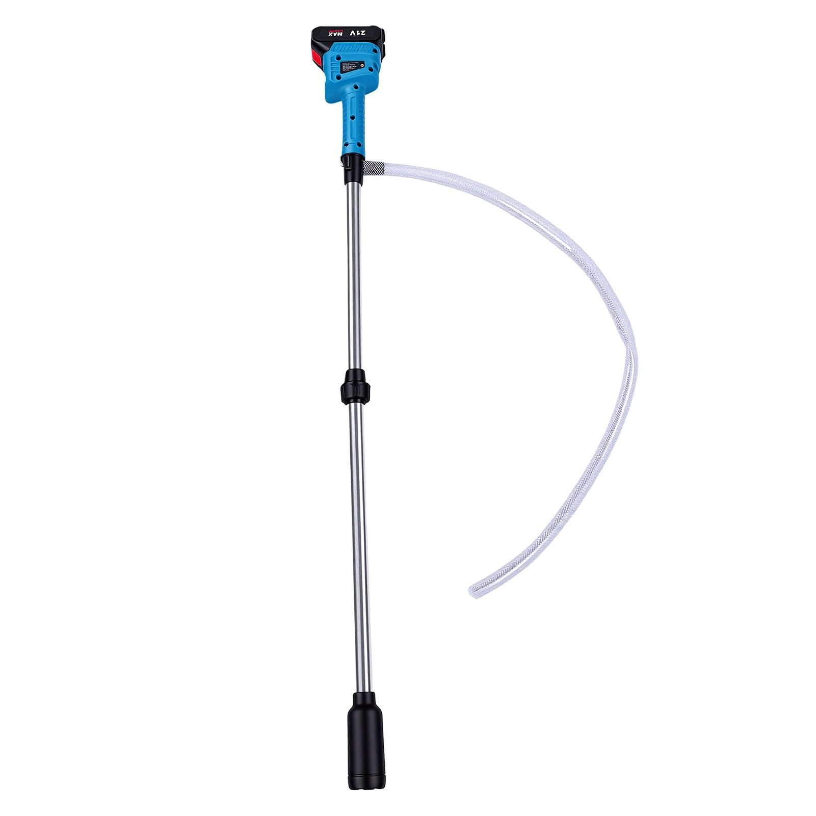 Fockety Kabellose Wasserpumpe, Batteriebetriebene Transferpumpe, Kabellose Stick-Transferpumpe mit Geschwindigkeitsregelung für Pool, Garten, Teich, Boot, Keller, Wohnmobil, Regeneimer (EU-Stecker)