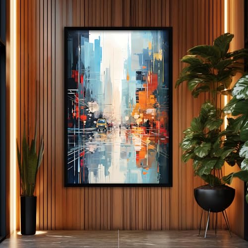 Image of The Castle Decor Abstract Wall Art | Big Size Modern Framed Painting for Living Room & Bedroom Decoration | Premium Gifting (20x30 Inches)-5