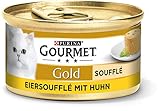 PURINA GOURMET Gold Soufflé Katzenfutter nass, luftige Konsistenz, mit Huhn, 12er Pack (12 x 85g)