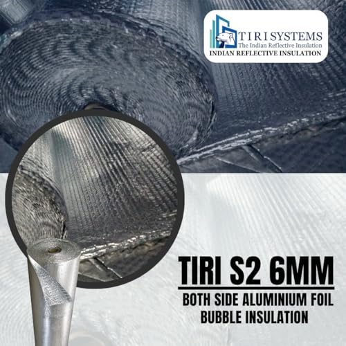 Image of Aluminium Silver Bubble Sheet Thick for Light Weight Reflective Insulation Waterproof, Solar Heat,Partition- 12mm x 1 Mtr (# Not Metal) Made of Virgin Plastic (Pack of 1)