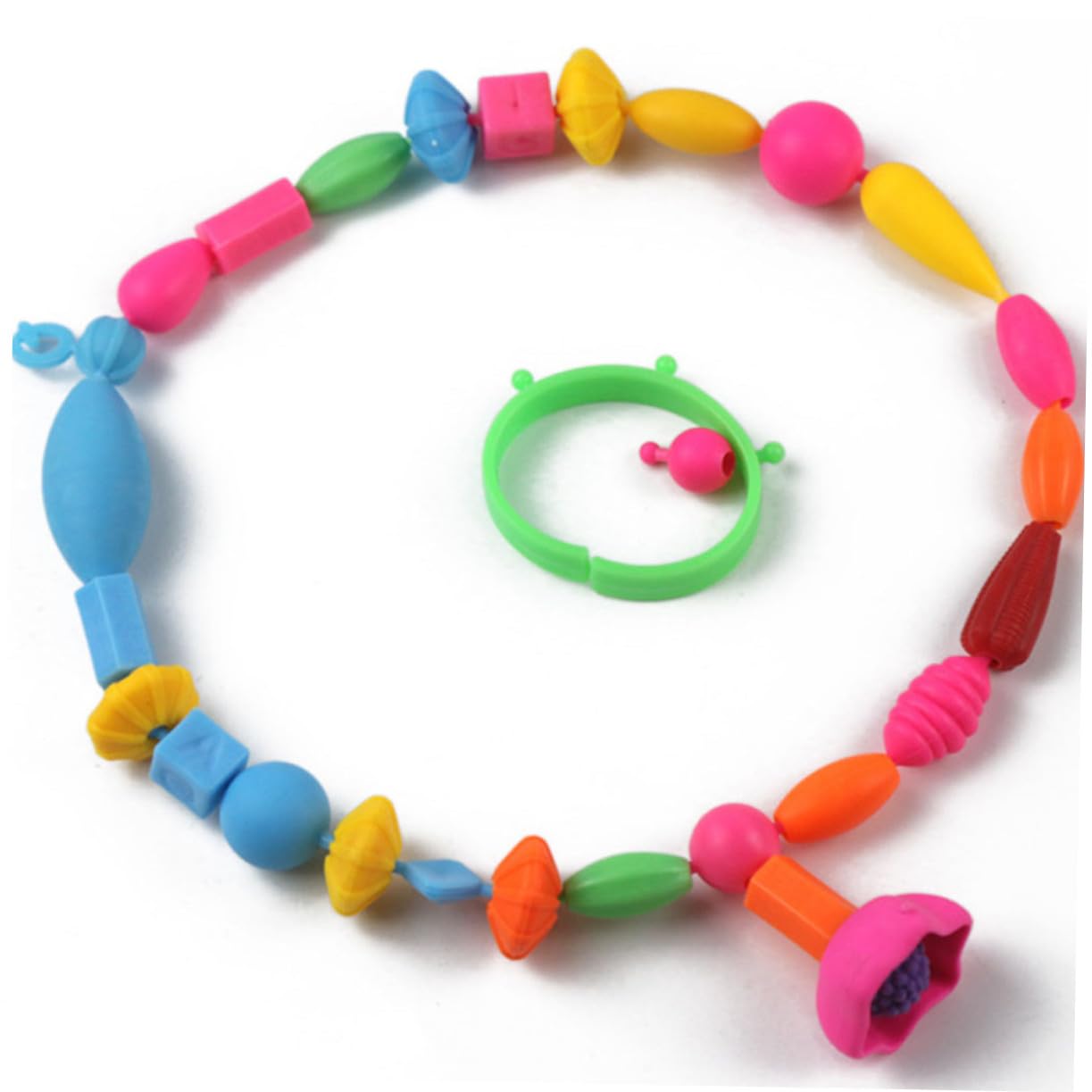 BESPORTBLE Juguete para Niños de Cuentas DIY 700 Piezas de Plástico, Incluye Caja de Almacenamiento y Álbum de Imágenes, Adecuado para Hacer Pulseras Creativas Color