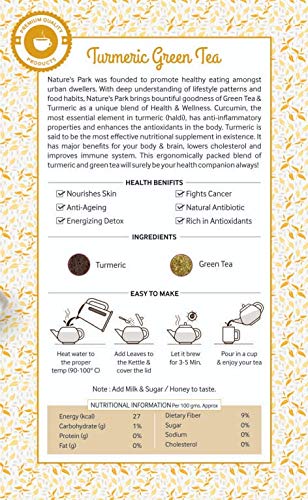 Image of Nature's Park Turmeric Green Tea (Haldi chai, 500 Gm)