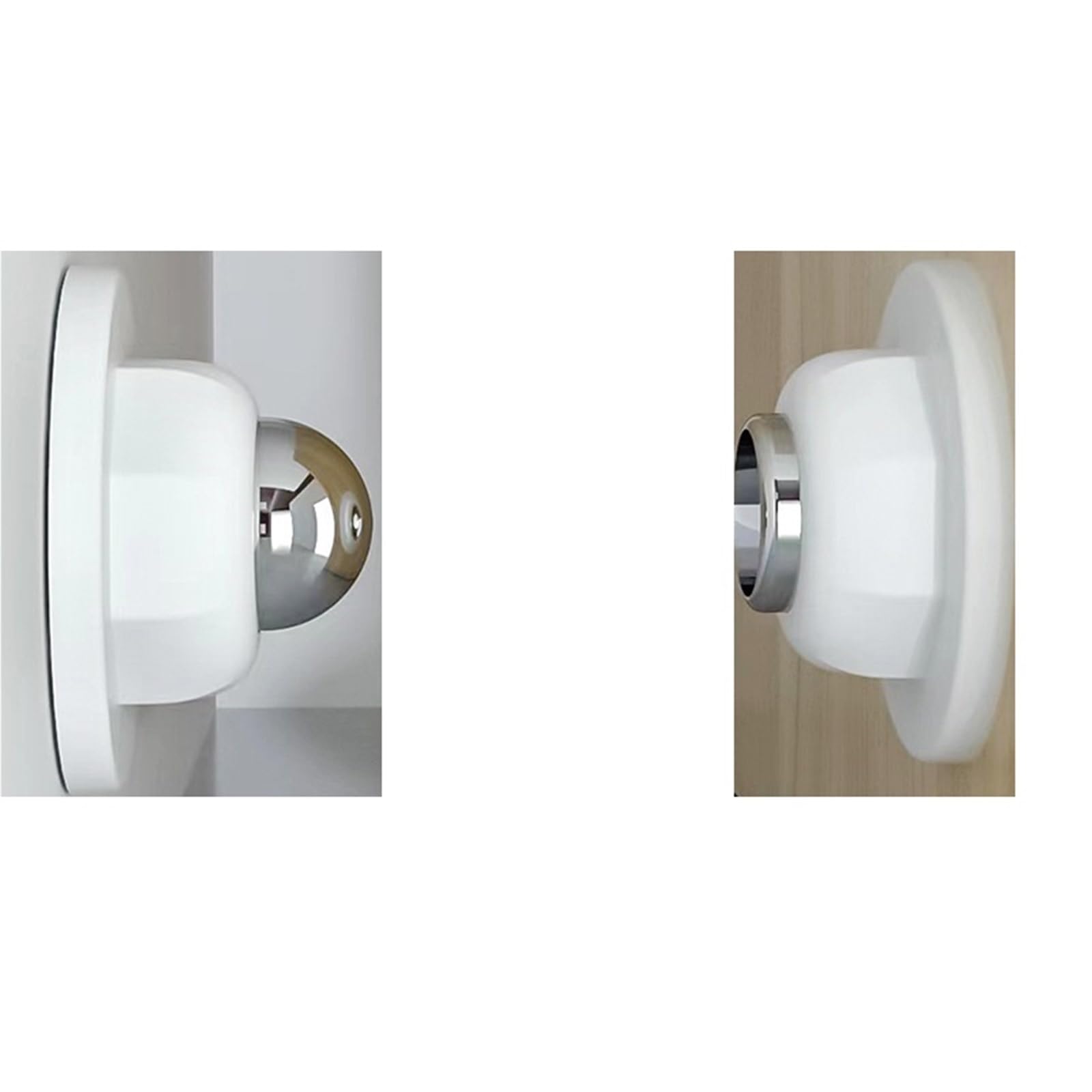 Fjixuo White 2Pcs Silicone Door Suck Hotel Household Strong Magnetic Mute Touch Anti-Collision Stall Stopper For Home, Office(White)