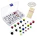 Produktbild X-Mile 1002 Stücke Wiggle Googly Round Eyes Plastic Kunststoff Selbstklebend Puppe Augen für DIY Scrapbooking mit 1 Blatt Emoji Sticker als Bonus für Tagebuch-Anzeigen-Anmerkungen benutzt