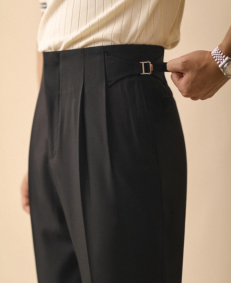 Men's Classic Gurkha Pants Naples Dress Pants Italian Style Business3