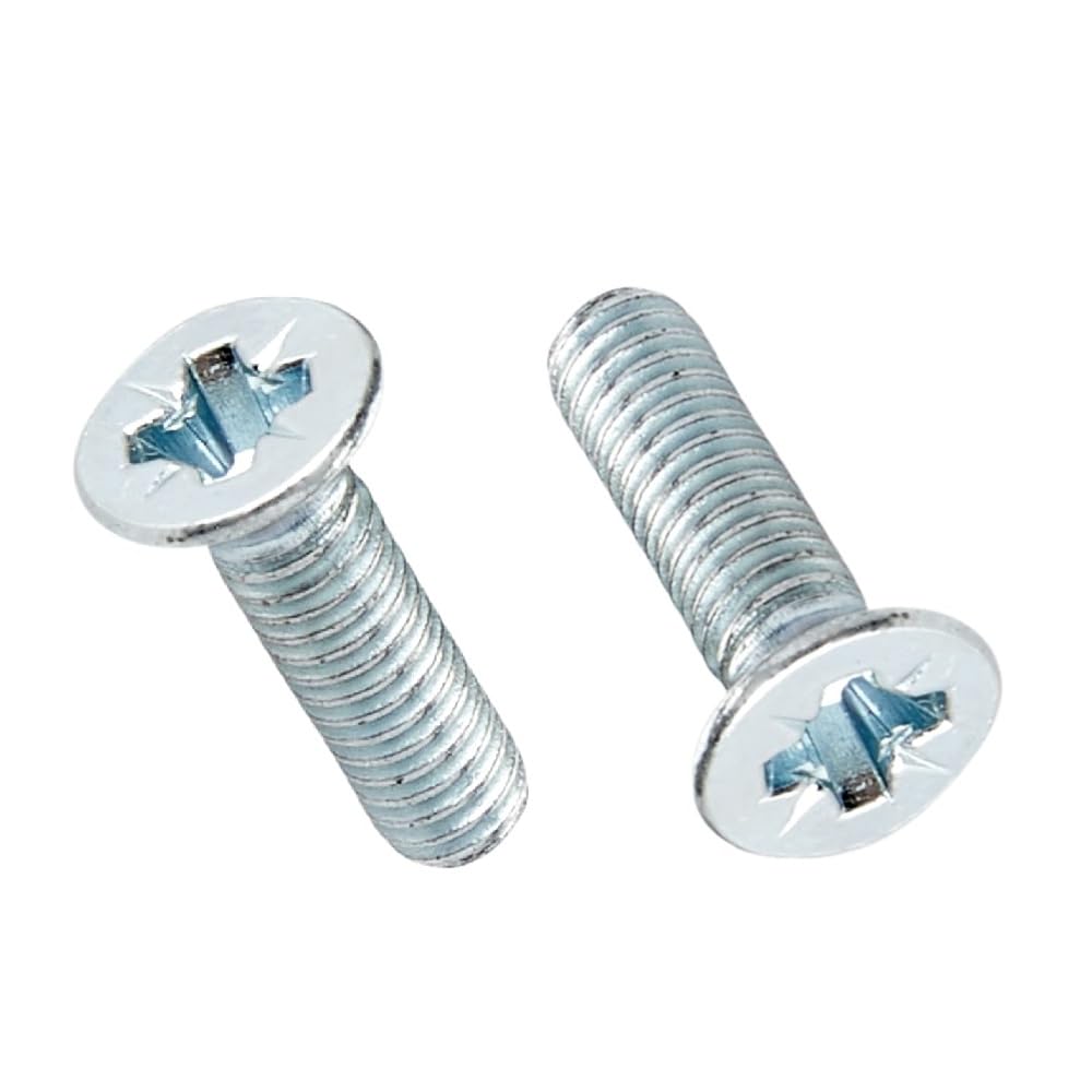 RADSO® M6 Pozi Countersunk Machine Screws Bright Zinc Plated BZP Pozi Drive Flat Double CSK Fully Threaded (Bolt) ISO 7046 DIN 965 M6 x 70mm (Pack of 10) - Image 3