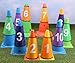 Cone Barrel Set with Numbers 1-10, Suitable for Outdoor Football, Basketball, and Rugby Games