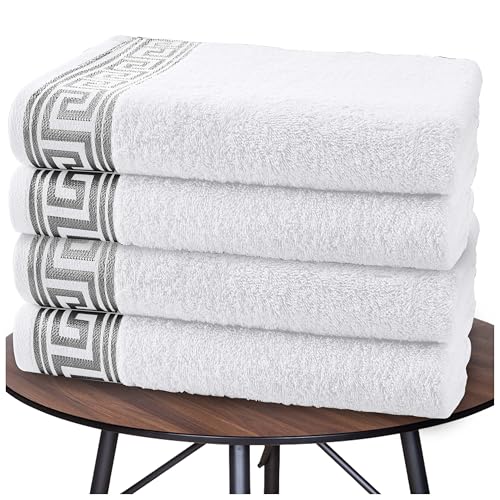 GC GAVENO CAVAILIA Juego de Toallas de baño de Lujo de 4 Piezas, Ultra Suaves, esponjosas, 100% algodón Egipcio, Toallas de baño de Secado rápido y Altamente absorbentes de Agua, Toalla Grande de 500