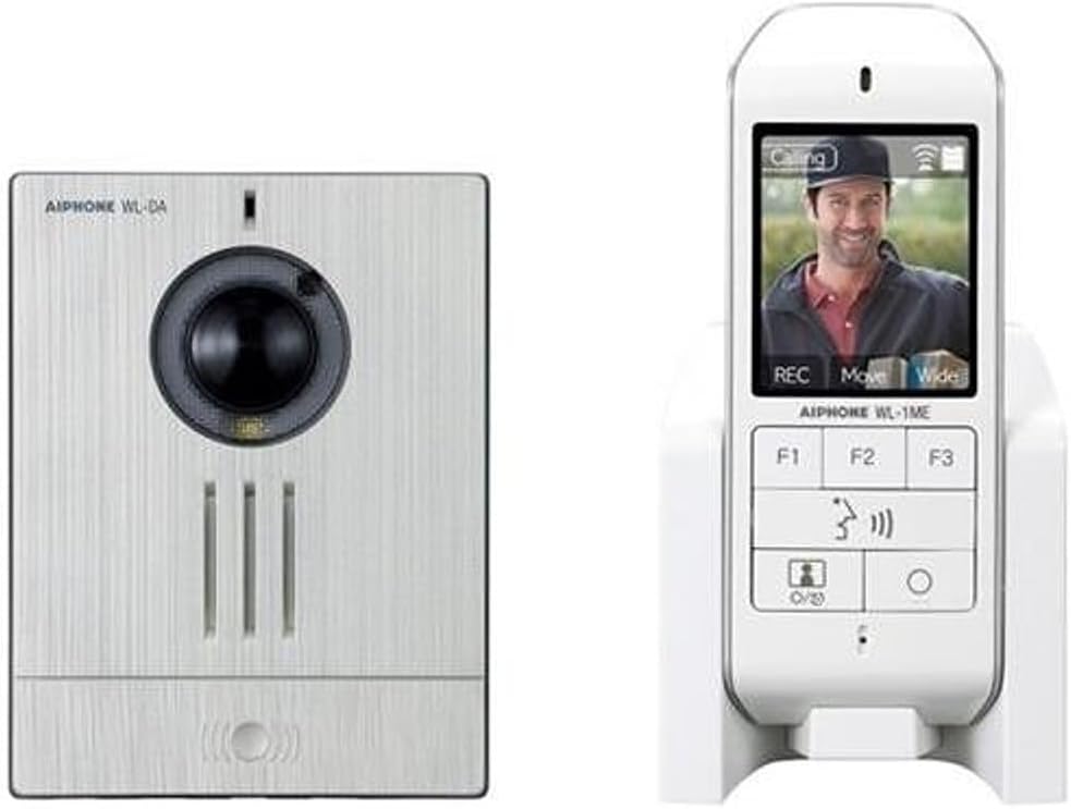 WL-11.E1 Wireless Video Intercom Set; Includes WL-DA Door Station, WL-1ME Master Station, WLW-C.E Charging Dock and BLJ06W050040P2-U AC Adapter; DECT Wireless; Easy Installation