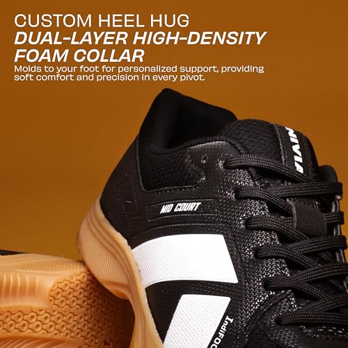 Image of Nivia Mid Court Badminton Shoes for Men, Flexipro Sole Technology & Dual-Layer Foam Cushioning, Designed for Badminton, Volleyball, Squash, Table Tennis, Pickleball