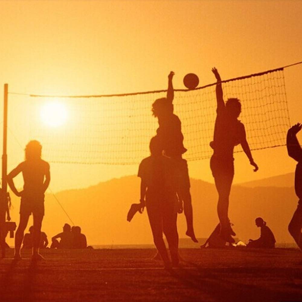 Red de Bádminton Portátil y Voleibol para Deportes de Interior y Playa al Aire Libre - 6,1 x 0,9 m, Plegable, Fácil de Montar y Transportar, Altura Ajustable