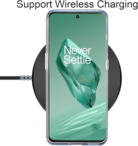 Miniatura 8 de Unov Funda compatible con OnePlus 12 5G transparente con diseño de TPU suave absorción de golpes, diseño delgado en relieve, funda protectora de