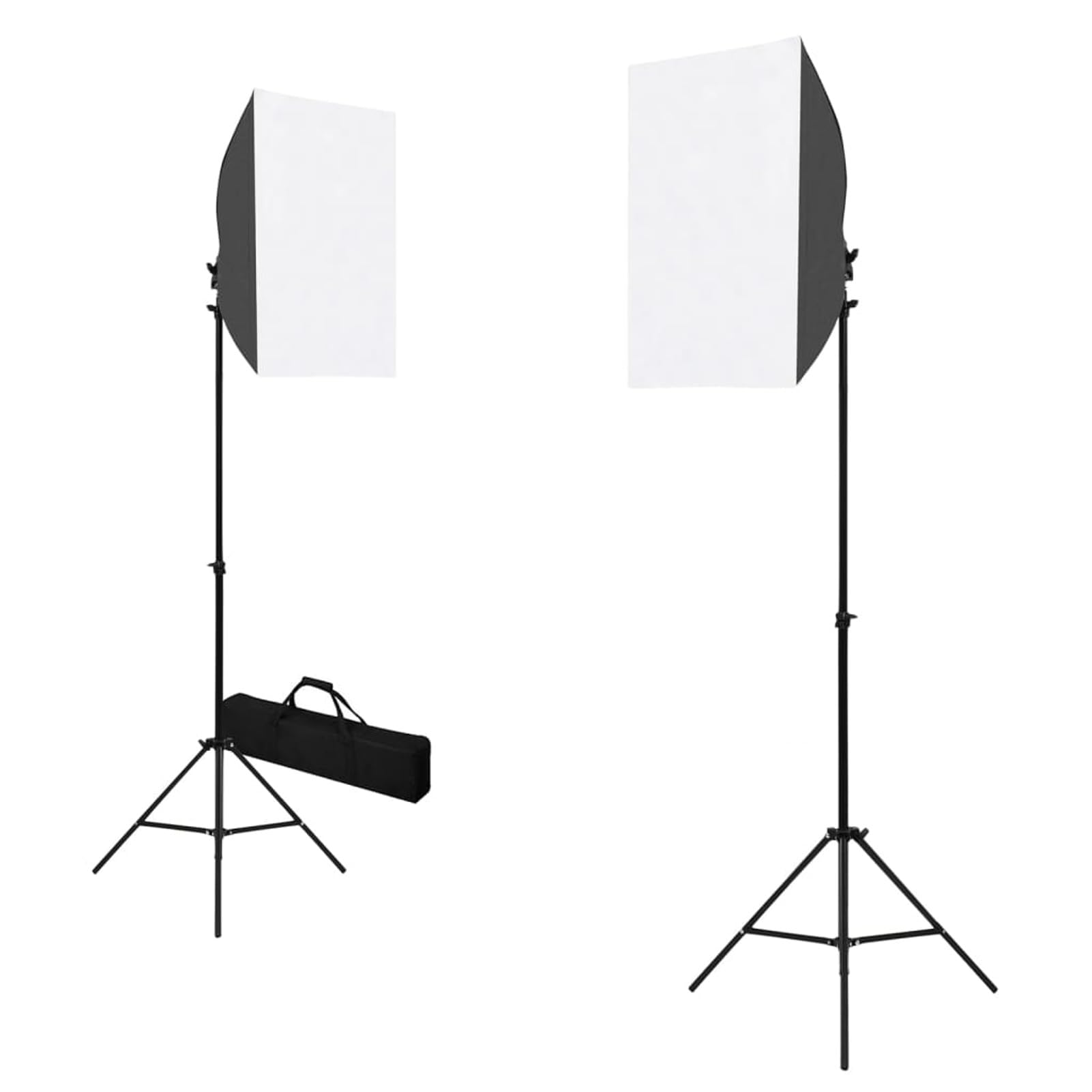 LAPOOH Luci Professionali da Studio 2 pz 40x60 cm in Acciaio Nero,Studio Foto,Fotografia,Illuminazione e Studio,Luci e Flash da studio-190216