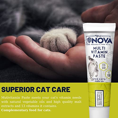 Vhd Mycat Nova Multivitamin Paste For Cats , Daily Multi Vitamin Supplement Support, Taurine & 13 Vitamin For Cats , 3.5 Ounce Tube (100 Gram) #TOP3