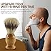 Iconikal 2-Pack Wood Handled Badger Hair Shaving Brush For Use With Aeorsol-Free Shaving Cream