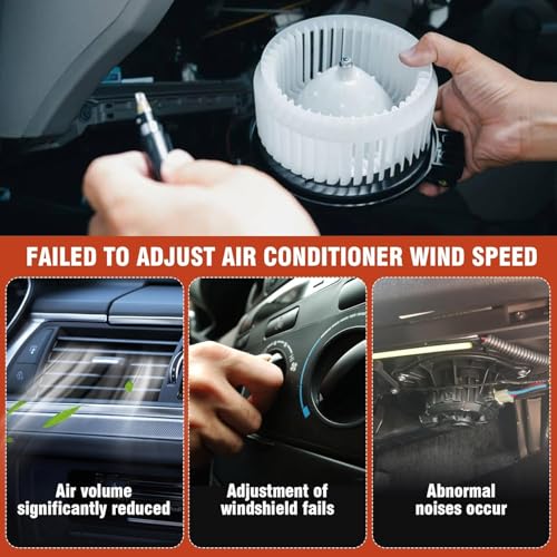 Image of AC Heater Blower Motor with Fan Fit for Plymouth Voyager 1996-2000, Chrysler Town & Country 1996-2000, Dodge Caravan 1996-2000, Dodge Grand Caravan 1996-2000, Replacement for OE#700069