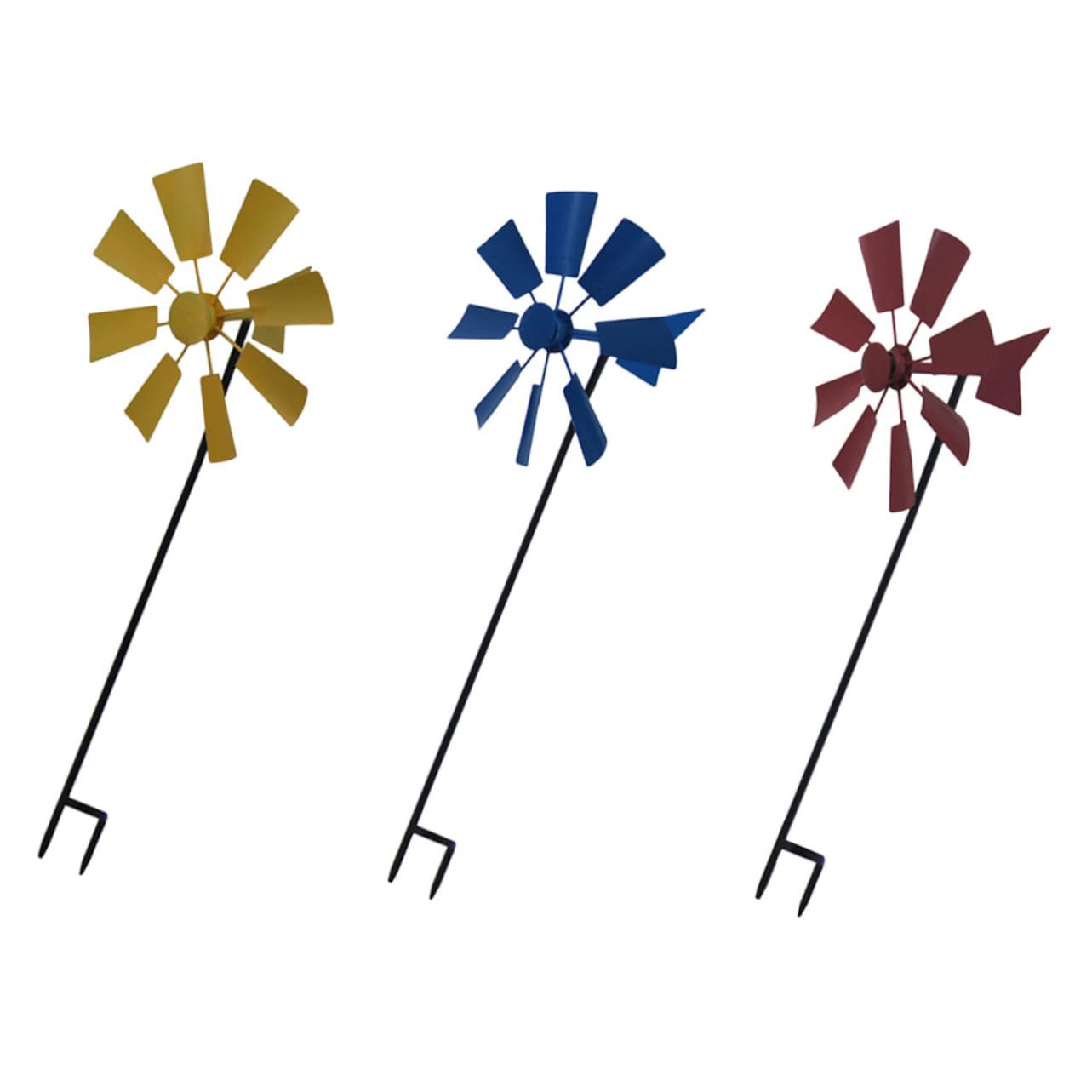Toddmomy 3stücke Metall Windräder Für Garten Bunte Deko Windspinner Für Außenbereich Rotierende Gartenkunst Für Und Hochzeiten Kreative