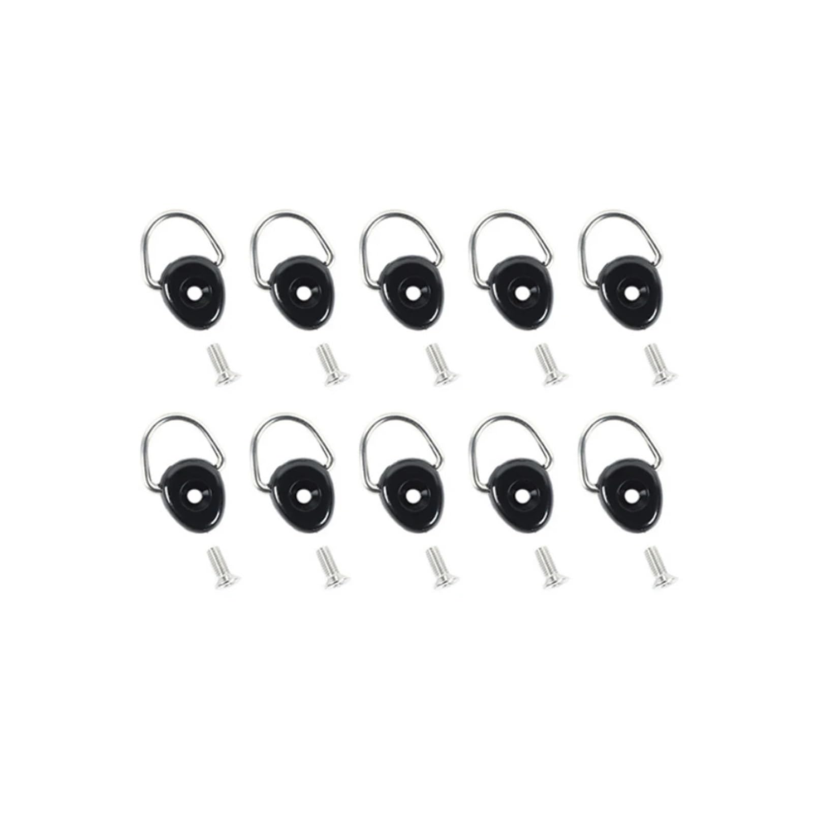 HIKNNE Qizm Tail Box Tie-Down D Pull Buckle Screw Hook Fit for Suzuki Jimny 2019-2023 Car Interior Accessory ABS Stainless Steel (Color : 10Pcs-B)