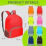 48 Pcs 17 Inch Foldable Backpacks in Bulk Classic Back Packs Colorful Book Bags Lightweight Basic Bookbags Wholesale for Homeless Student School Supply Outdoor Travel - Image 2