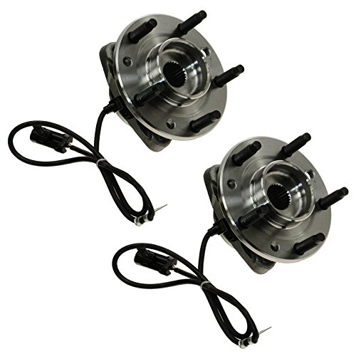 Image of TRQ 2 Piece Front Wheel Bearing & Hub Assembly Set Compatible with 1997-2005 Chevrolet Blazer 1997-2004 S10 1997-2001 GMC Jimmy Sonoma 1998-2000 Isuzu Hombre Oldsmobile Bravada