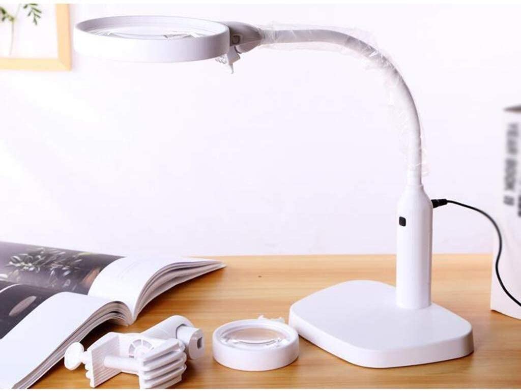 Lupa lupa/ładowanie biurkowa lampa powiększająca z diodą LED 5 do 10 razy dotyczy HD gazety książki mapa moneta biżuteria rękodzieło i hobby lupa ze światłem LED Interesting