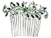 Faship Gorgeous Green Crystal Floral Hair Comb