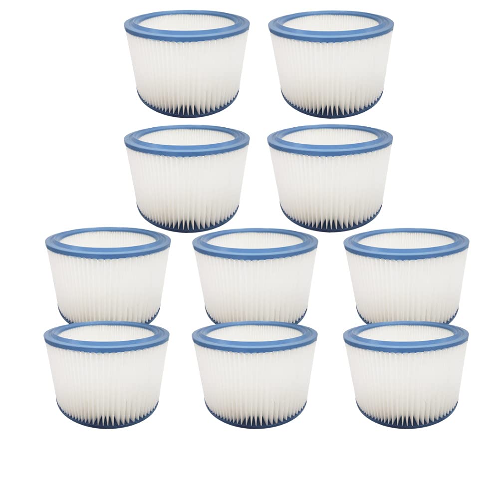 Trade-Shop Filterset 10x Faltenfilter kompatibel mit Nilfisk/Alto/Wap Attix 751-2M, 791, 791-21 Nass- und Trockensauger - Filter, Patronenfilter