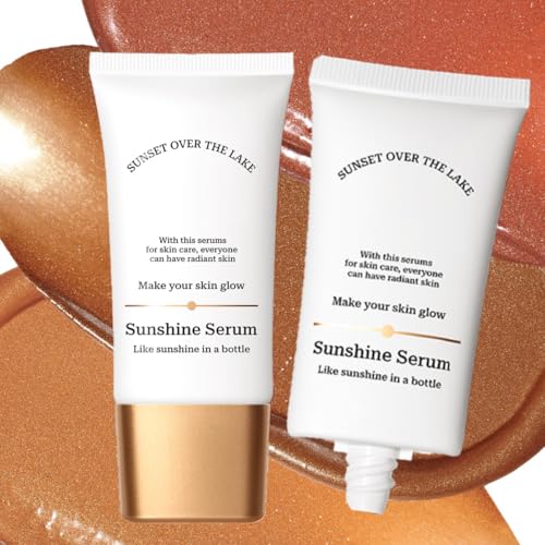 KARLOR Suero bronceador líquido, cara cuerpo bronce líquido cremoso brillo maquillaje iluminador cuerpo rostro iluminador contorno iluminador aclarador contorneador crema bronceadora (01#Bronce)