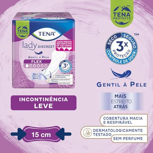 Tena Lady Discreet Flex, Protetor Diário,15 Unidades